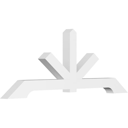 Ekena Millwork Vanguard Architectural Grade PVC Gable Bracket, 72"W x 27"H x 4"D x 4"F, 9/12 Pitch GBP072X27X0404VAN00